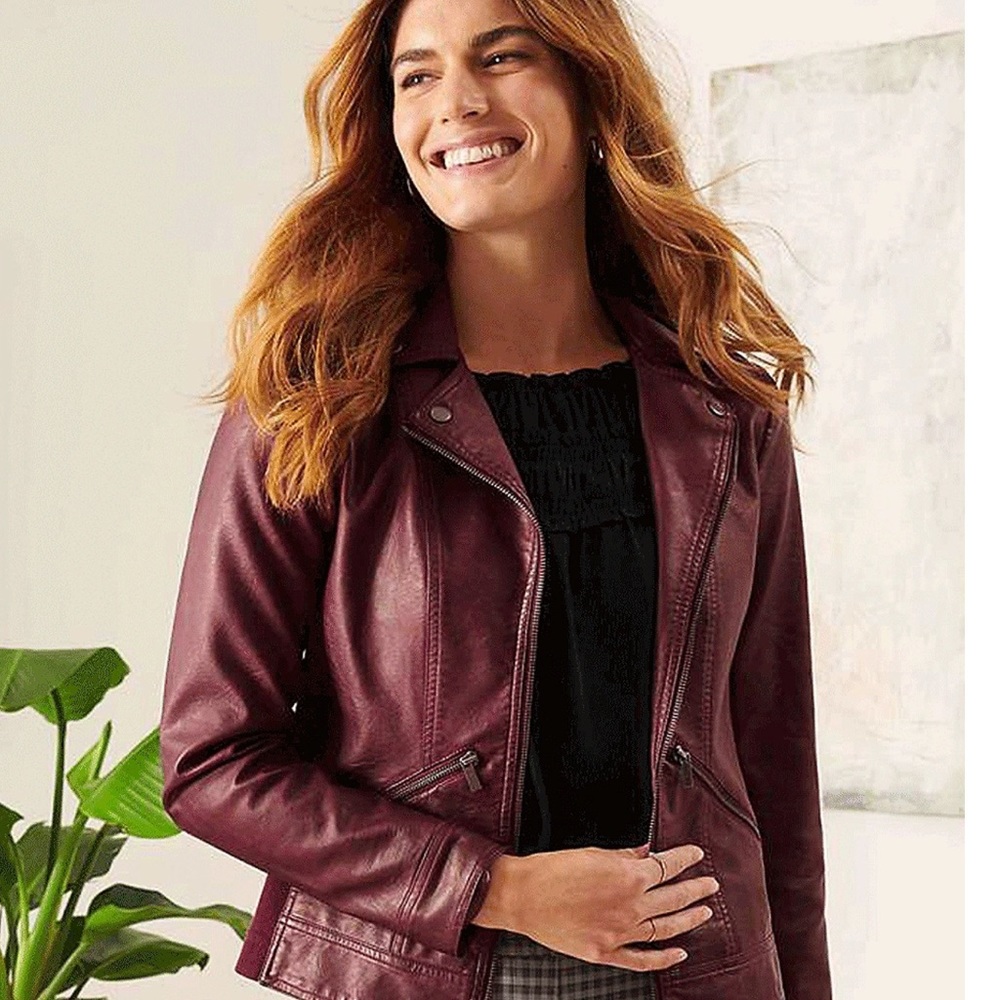 Faux leather jacket